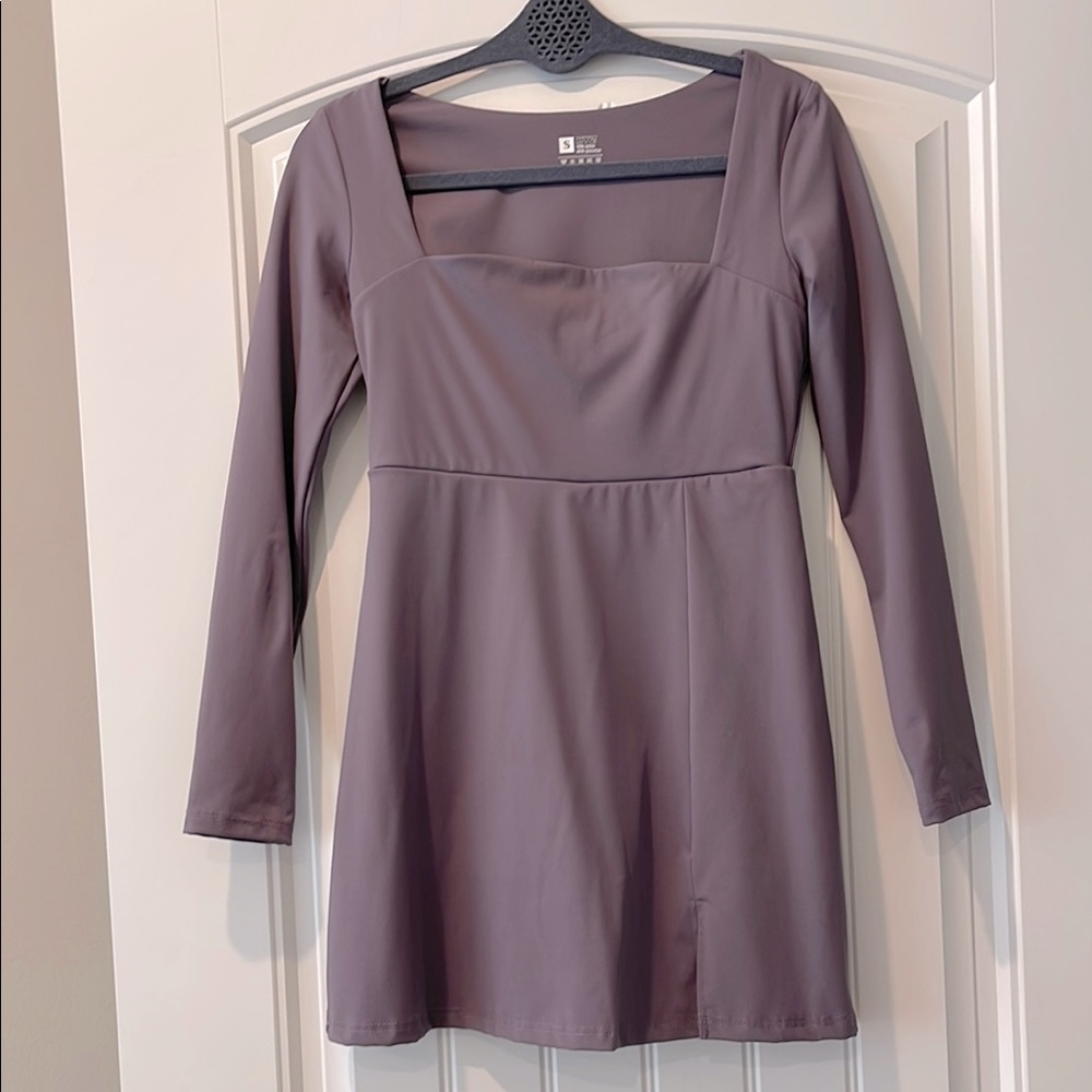 HYZ  Purple A-Line Athletic Dress w‎ Built In Shorts S NEW